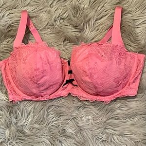 Lane Bryant Pink Lace Bra, Size 46 DD